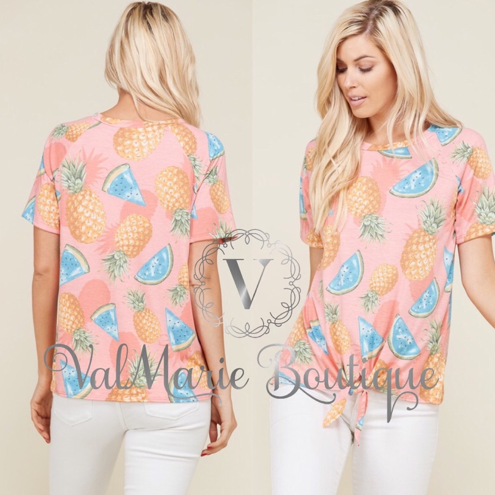 Tropical fruit knot T-shirt - Picture 2 of 3